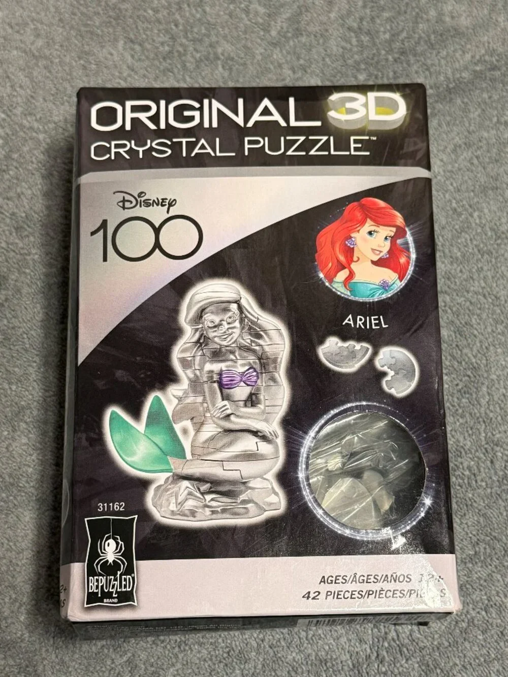 Disney 100 3D Crystal Ariel Puzzle — Size 42 Pieces
